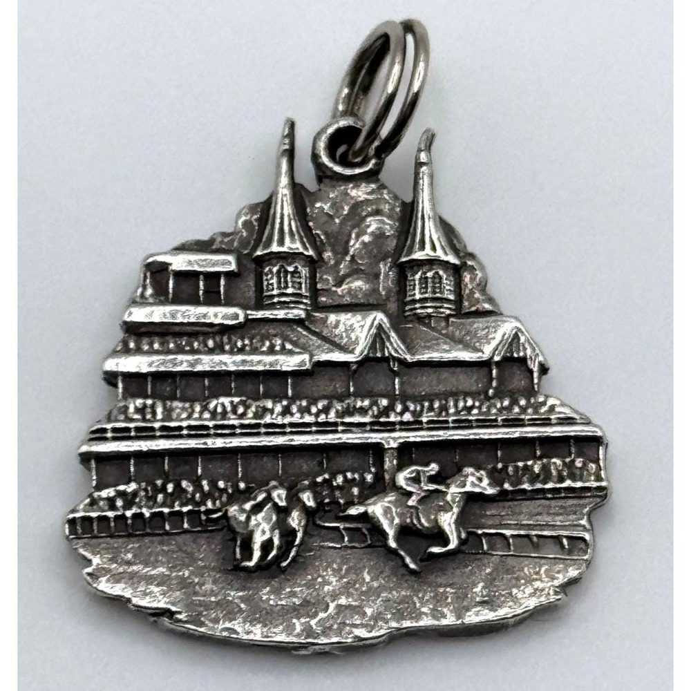 Vintage Churchill Downs Louisville Kentucky Horse Sterling Silver Charm Pendant